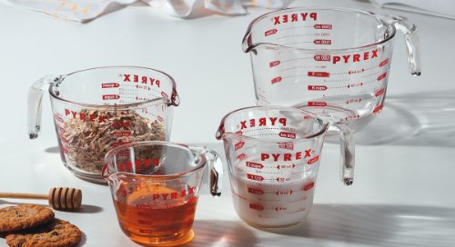 Pyrex 2-Cup Glass Measuring Cup with Red Markers photo 2