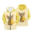 thumbnail image 6 of Psesaysky Kids Yellow Cheese Mouse Hoodies for Boys Girls Zip Up Hooded Toddler Sweatshirt Cozy Warm Winter Jacket for Teen Girl 6-7 Years, 6 of 7
