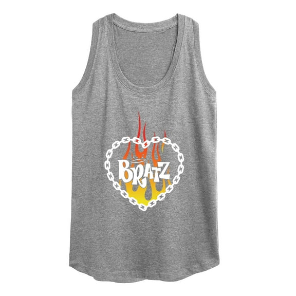 Bratz - Flame Logo - Chain Link Heart - Women's Racerback Tank Top
