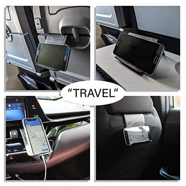 Airplane Travel Essentials for Flying Flex Flap Cell Phone Holder &  Flexible Tablet Stand for Desk, Bed, Treadmill, Home & in-Flight Airplane  Travel Accessories - Travel Must Haves Cool Gadgets 