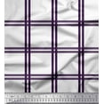 thumbnail image 1 of Soimoi Purple Moss Georgette Fabric Window Pane Check Fabric Prints By Yard 42 Inch Wide, 1 of 3