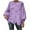Purple, variant on Women's Long Batwing Sleeve Sweater Solid Casual Oversized Crochet Knit Tops Navy 5XL