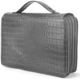 thumbnail image 1 of GHSDFBB Deluxe PU Leather Pencil Case with Zipper Closure, Croco Grey, 200 Count, 1 of 7