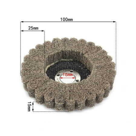 

BCLONG 4 inch Scouring pad Buffing Wheel Nylon Fiber Flap Polish Grind Disc 100*16mm