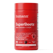 Humann SuperBeets Heart Gummies Advanced with CoQ10 and French Grape Seed Extract, Pomegranate Berry Flavor, 60 Count