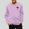 thumbnail image 2 of Povozer Boys Crewneck Sweatshirt Fleece Sweatshirts Long Sleeve Basic Pullover Soft Warm Thin Fleece for Kids(Purple,2-3 Years), 2 of 4