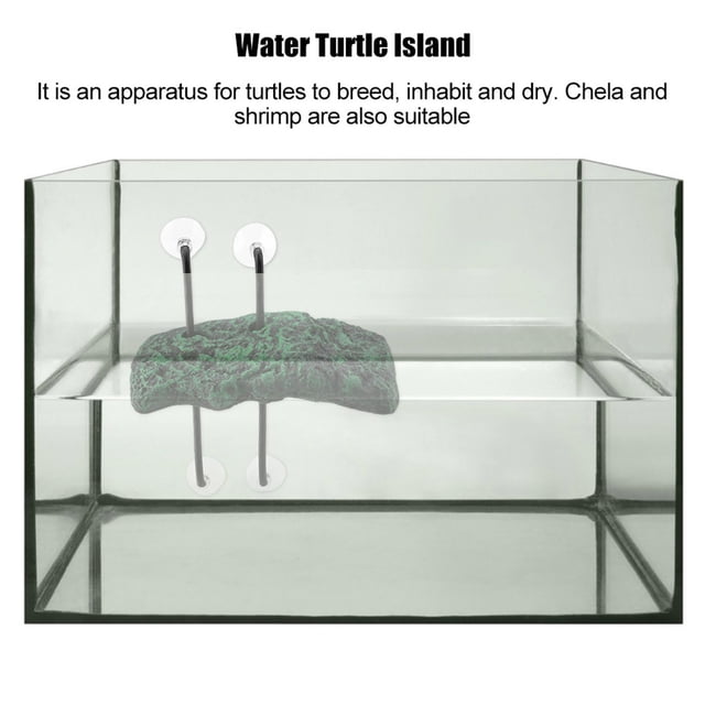 Water Island, Island Automatic Water Semi Aquatic Floating Island Pet Supply With Suction Cup For Ramp For Semi Aquatic Animals