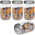 thumbnail image 1 of NICEGOU Small Coin Bank Jars 4 pack Clear Plastic Coin Money Piggy Banks, 1 of 5