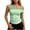 Green, variant on Women's One Shoulder Sleeveless Tank Top Stripe Print Slim Fit Off Shoulder Cami Blouse Perfect for 2026 Spring Summer Daily Home Vacation Wear