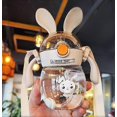 thumbnail image 2 of 240mlBaby Kids Lovely Cup Toddler Infant CartoonChildren Learn Drinking Straw Bottle(Coffee Color), 2 of 4