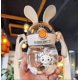 thumbnail image 2 of 240mlBaby Kids Lovely Cup Toddler Infant CartoonChildren Learn Drinking Straw Bottle(Coffee Color), 2 of 4