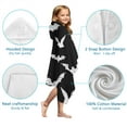 thumbnail image 7 of Halloween Bat Pattern Hooded Bath Towel，50"x30" for Ages 3 To 12 Kids, Quick Dry Lightweight Soft Microfiber Hood Beach Towel Cover Up for Kids, 7 of 7