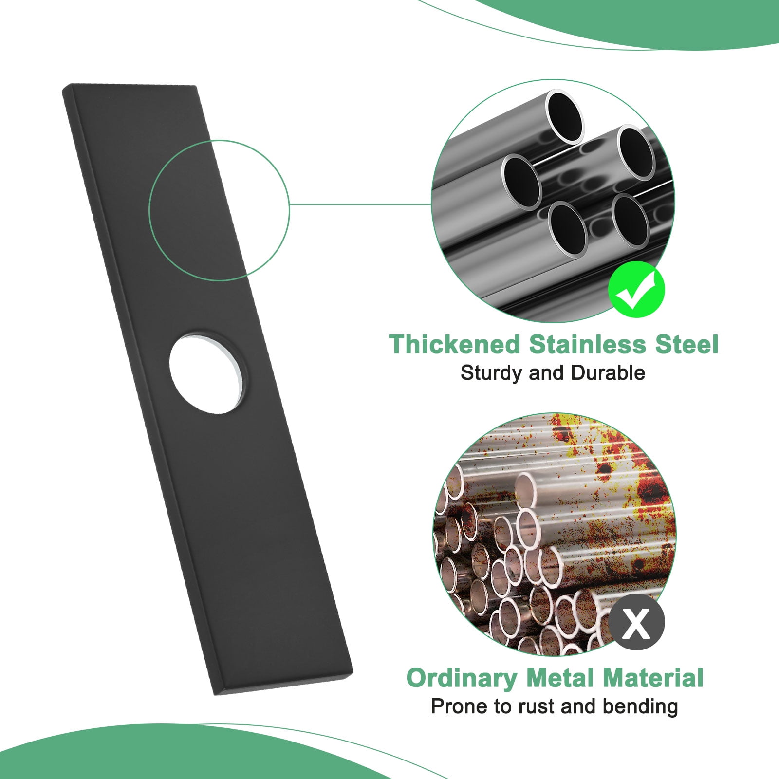 Sink Hole Cover Kozelo Hole Cover Deck Plate Escutcheon- [6 Inch], Sink Cover Sink Deck Plate