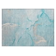 thumbnail image 2 of 2' X 3' Teal Abstract Washable Non Skid Indoor Outdoor Area Rug, 2 of 3