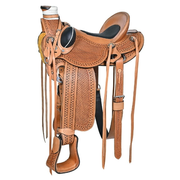 17 In Western Horse Saddle American Leather Wade Ranch Roping Light Antique Tan Hilason
