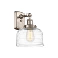 thumbnail image 2 of Innovations Lighting  Ballston Urban Bell - 1 Light 8" Sconce Clear Deco Swirl/Brushed Satin Nickel, 2 of 5