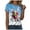 Light Blue, variant on TTUHYWXI Santa Claus 3D Print Graphic T-Shirt for Women Christmas Short Sleeve Clothing (Blue, M)