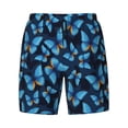thumbnail image 4 of Lsque Mens Swim Trunks Blue Butterfly Pattern - Bathing Suit Compression Liner - Beach Swim Shorts Swimwear - (S-3XL) - Stretch Quick Dry -X-Large, 4 of 9