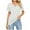 White, variant on Scyoekwg Tops for Women Short Sleeve T Shirts V-Neck Button Loose Fit Shirts Short Sleeve Tops Summer Solid Color Tees Shirt Casual Blouse Tops Black L(8)
