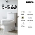thumbnail image 4 of HOROW One Piece Elongated Toilet with Dual Flush, 1.28 GPF, 12" Rough-In, Soft Closing Seat for Bathroom, 4 of 9