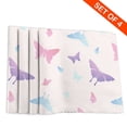 thumbnail image 4 of DouZhe Polyester Placemats Set of 4, Cute Pastel Pink Butterfly Pattern Heat Resistant Place Mats for Dining Table, 12" x 18", 4 of 7