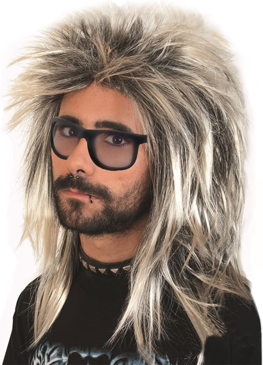 Rocker Wig Rockstar 80 s Retro Blonde Rocker Wig Unisex Funky Afro Wig Rock Diva Wig Disco Party Headwear Surtido Punk Hard Rock Hippy Star Walmart en linea