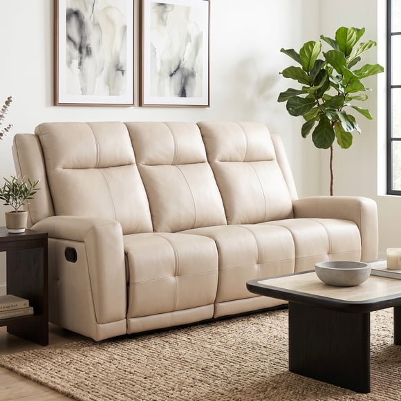 Primo Mattheo 78-Inch Reclining Condo Sofa – Space-Saving Design, Padded Armrests, Manual Recline Seats – Compact Comfort for Smaller Living Rooms