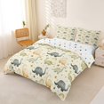 thumbnail image 2 of Homewish Cartoon Dino Duvet Cover Queen,Cute Animals Queen Bedding,Cream,Rainbow Decor,Polkadot Reversible,3pcs,1 Duvet Cover and 2 Pillowcases, 2 of 6