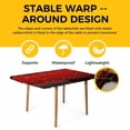 thumbnail image 4 of Ombre Red Geometric Table Cloths for 5 Foot Rectangle Tables, Modern Abstract Art Patio Waterproof Elastic Fitted Tablecloths, Washable Rectangular Table Cover for Camping, 4 of 8