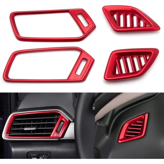 Xotic Tech Dashboard Side Air Vent AC Outlet Cover Trim, Sporty Red, Compatible with Honda Accord 10th Gen 2018-2022