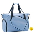 thumbnail image 4 of Lipstore Pickleball Racket Bag Crossbody Bag with Zipper Portable Carrying Bag Adjustable Sky Blue, 4 of 7