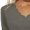 Blue, variant on Women 3/4 Sleeve Solid Loose Wave Neckline Soft Daily Tops