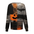 thumbnail image 4 of Domzest Womens Halloween Scrub Top Crew Neck Halloween Graphic Nurse Working Uniform Long Sleeve Cute Scrub Top Multicolor XL, 4 of 4