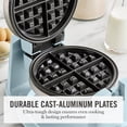 thumbnail image 3 of Martha Stewart Rotating Waffle Maker, 180° Flip, Ceramic Nonstick, Sky Blue, 3 of 5