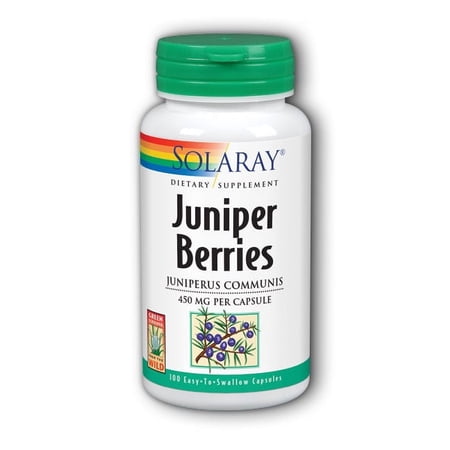 Solaray Juniper Berry 450 mg | Healthy Digestion, Cleansing & Water Balance Support | Antioxidant Activity | 100 VegCaps