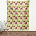 thumbnail image 4 of Ambesonne Floral Fabric by the Yard Upholstery, Naive Nature Flowers Art, 2 Yards, Pastel Green Multicolor, 4 of 5