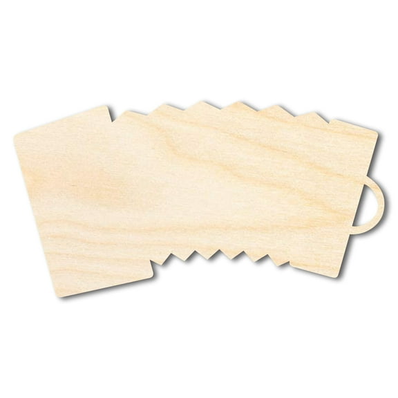 Unfinished Wood Accordian Shape 4" / 1/2"