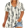 thumbnail image 2 of Txenfivo Women Plus Size Tops Tie Dye V Neck Shirt Floral Camo Summer Short Sleeve Plus Size Tops for Womens Casual T Shirts Oversized Ladies Blouse XL-5XL, 2 of 5