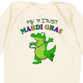 thumbnail image 4 of Inktastic My First Mardi Gras-alligator Boys or Girls Long Sleeve Baby Bodysuit, 4 of 5