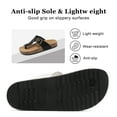 thumbnail image 3 of Sandals Women Leather Thong Slides, Flip Flops Men Genuine Cork Footbed, Beach Non-Slip Slippers, Flip-Flops Shoes Outdoor Vacation Footwear, 3 of 6
