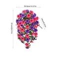 thumbnail image 2 of UV Resistant Artificial Petunia Bush Flower, Realistic Faux Petunia Floral Shrub, Outdoor Indoor Decor for Garden Patio Window Box Bonsaier Landscaping Home Decoration (Purple Blue Pink), Purple, 2 of 5
