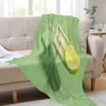 thumbnail image 6 of 70x55 Inches Glow in The Dark Blanket Cozy Throw Camping Blankets for Home and Outdoor Use Lemon and Lime Ice Cream, 6 of 8