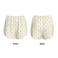 thumbnail image 5 of Lsque White And Gold Geometry Printed Women's Running Shorts with Liner Pockets,Elastic Quick Dry Workout Athletic Gym Yoga Shorts,Womens High Waist Shorts-Small, 5 of 9