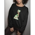 thumbnail image 3 of Pregnant Woman In Green Dress Sweatshirt Women -Image by Shutterstock, Female Small, 3 of 4