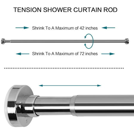 Shower Curtain Rod 50 81 Inches Never, 81 Inch Shower Curtain Rod