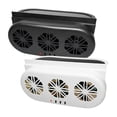 thumbnail image 3 of Electric Car Fans with Solar Panel USB/Solar Charging 3 Head Ventilation Fan Front, 3 of 7