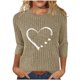 thumbnail image 1 of HongQid 3/4 Length Sleeve Womens Dressy Casual Tops Round Neck Tunic Shirts Summer Spring Fall Clothes, 1 of 5