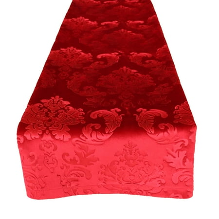 

Velvet Embossed Damask Table Runner