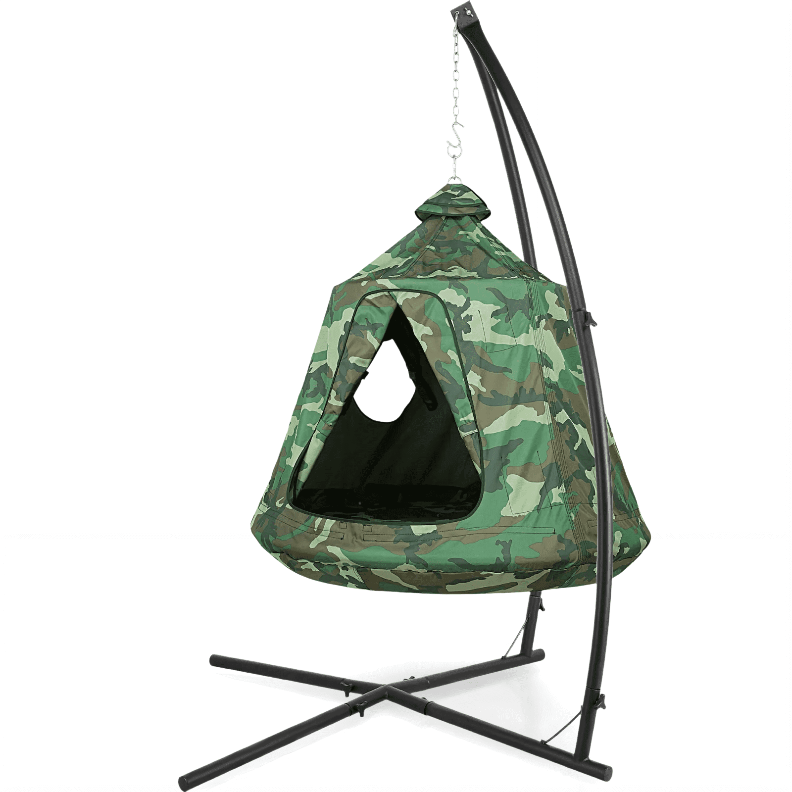TLSUNNY Hammock Chair with X-Stand, Hanging Tree Tent, Swing Chair & LED Lights for Indoor/Outdoor Use (330LBS)