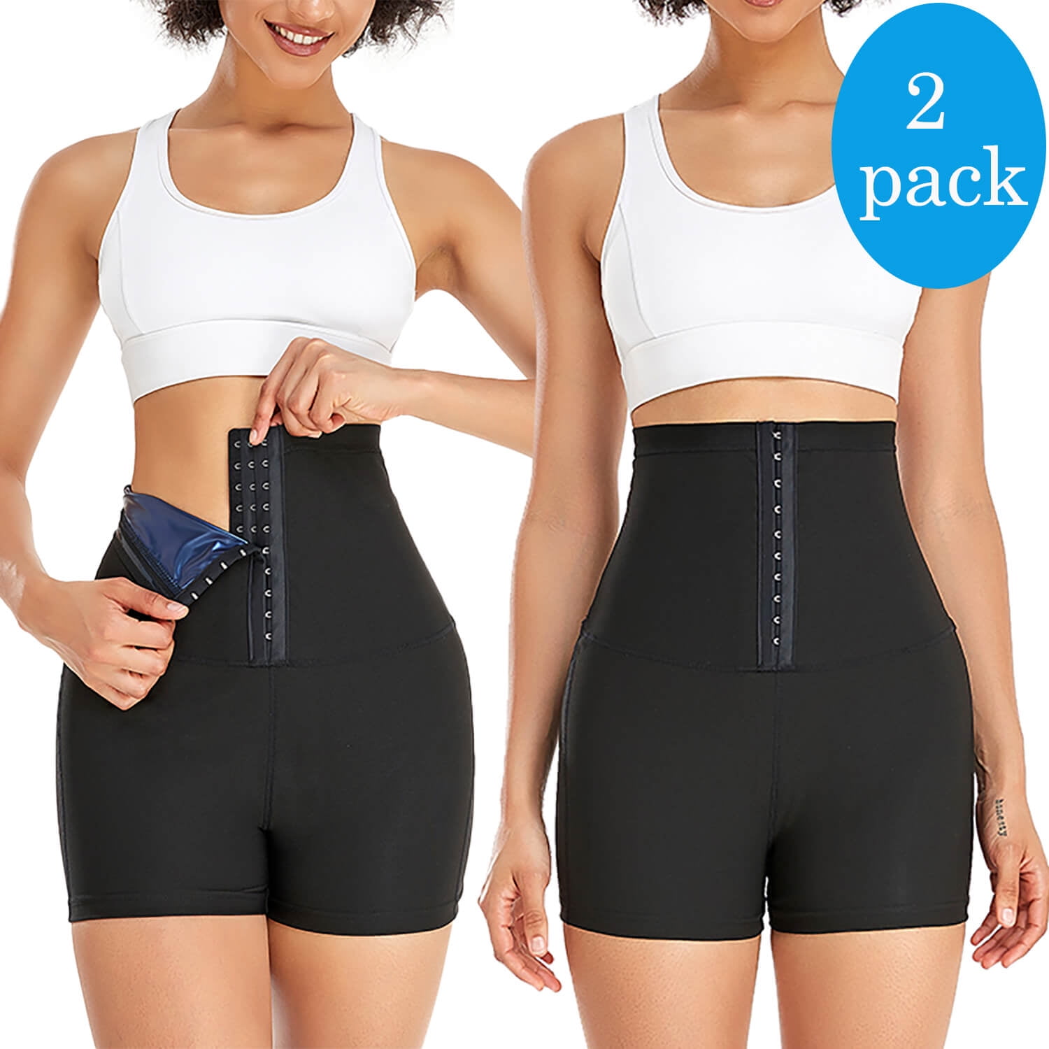 Short De Sudation Femme KUMAYES - Néoprène Thermique - Pour Sport, Effet Sauna - Amincissant Ventre Et Cuisses